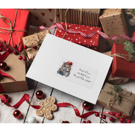 Etiqueta Coruja Invernal Encantada, personalizada