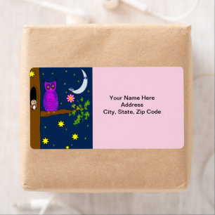 Etiqueta Coruja Stars    MoonLabels