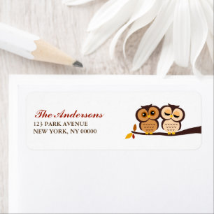 Etiqueta Corujas temáticos do outono que Wedding