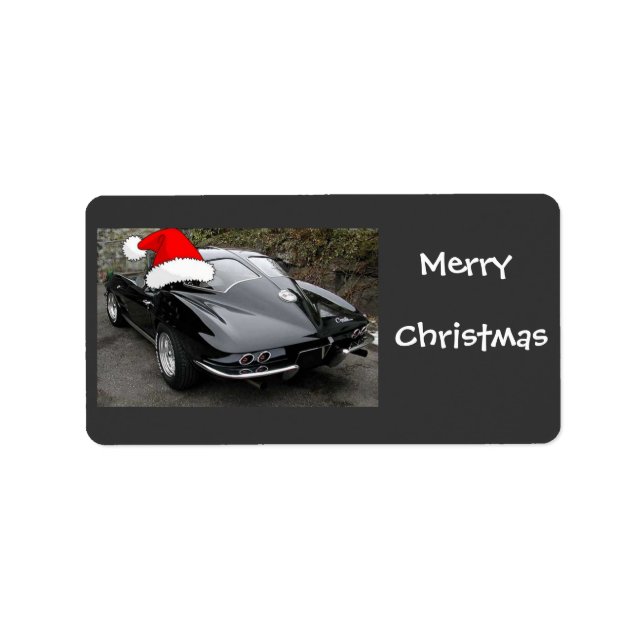 Etiqueta Corvette Black Split Window/Christmas (Frente)