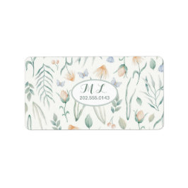Etiqueta Cottagecore Botânico Vintage Meadow Personalizado