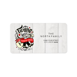 Etiqueta Country Twang Red/Black ID464