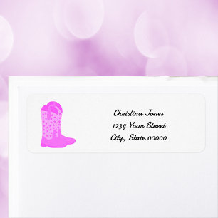 Etiqueta Cowboy Boots Stars Personalizar Endereço de Retorn