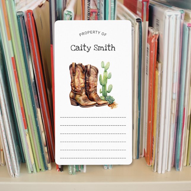 Etiqueta Cowgirl Boots cactus propriedade de (Criador carregado)