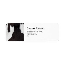 Etiqueta Cowhide Preto e Branco