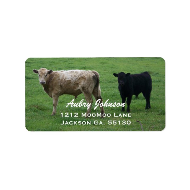 Etiqueta Cows Address Labels (Frente)