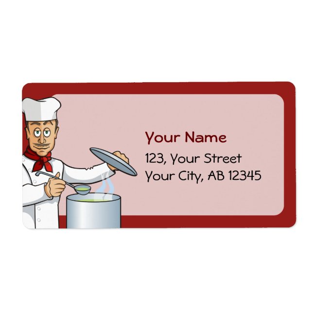 Etiqueta Cozinhar Chef (Frente)