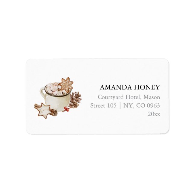 Etiqueta Cozy Holiday Deseja (Frente)