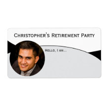 Crachá de papel fotográfico personalizado preto e