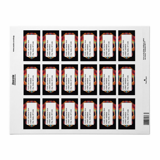 Etiqueta Crânio (Toda a folha)