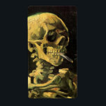 Etiqueta Crânio com cigarro queimado por Vincent van Gogh<br><div class="desc">Crânio com Cigarro queimado por Vincent van Gogh é um apos impressionismo de arte de vintage que ainda pinta a vida. Um retrato do esqueleto humano fumando. Imagem do excelente a utilizar em produtos anti-tabagismo. Fumar matares 1.000 a cada ano, ajudar alguém a parar de fumar hoje. Imagem de excelente...</div>