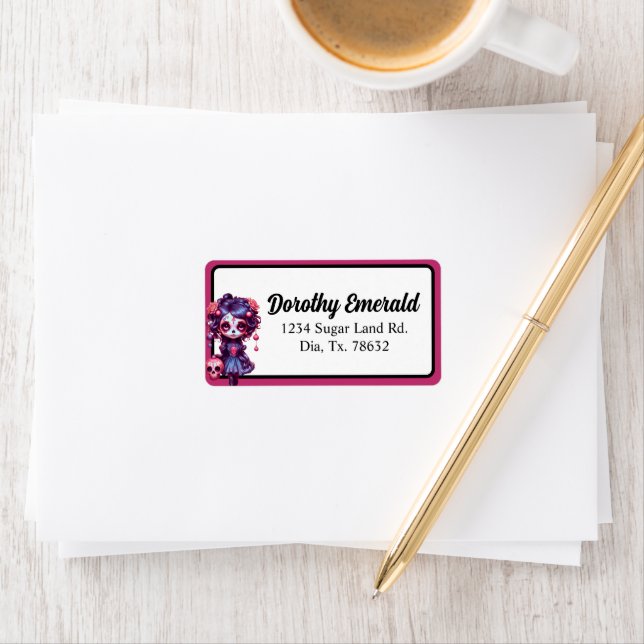 Etiqueta Crânio de Açúcar Gótico (Insitu)