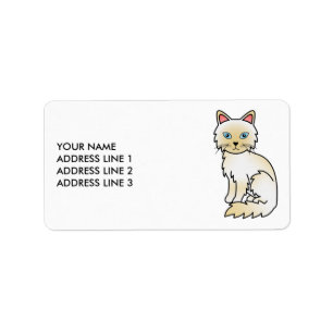 Etiqueta Cream Point Birman / Ragdoll Cat & Texto Personali