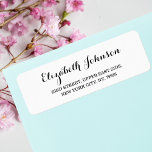 Etiqueta Create Custom Modern Elegant Return Address Label<br><div class="desc">Create your own custom, personalized, simple elegant modern plain white return address label. Simply enter your name / family name / company name, and address. Perfect for both, home and business, personal and official mailings. Elegant return address labels for use on birthday, wedding, marriage anniversary, graduation, bridal shower, baby shower,...</div>