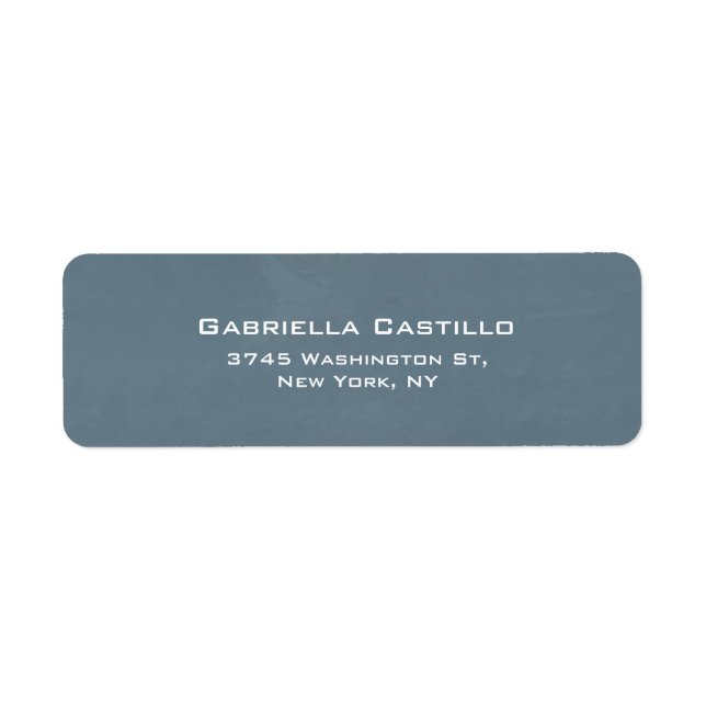 Etiqueta Creative Blue Cinza Plain Elegant (Frente)