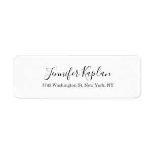 Etiqueta Creative Classical White Minimalist Professional