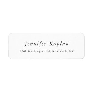 Etiqueta Creative Classical White Minimalist Professional