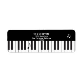 Etiqueta Creative Musicians Piano Keys Return Address