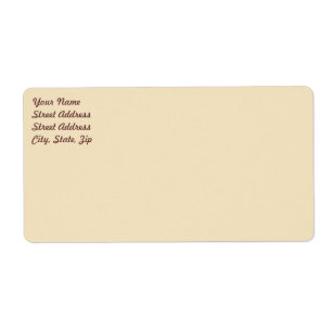 Etiqueta Creme Rótulo de Entrega