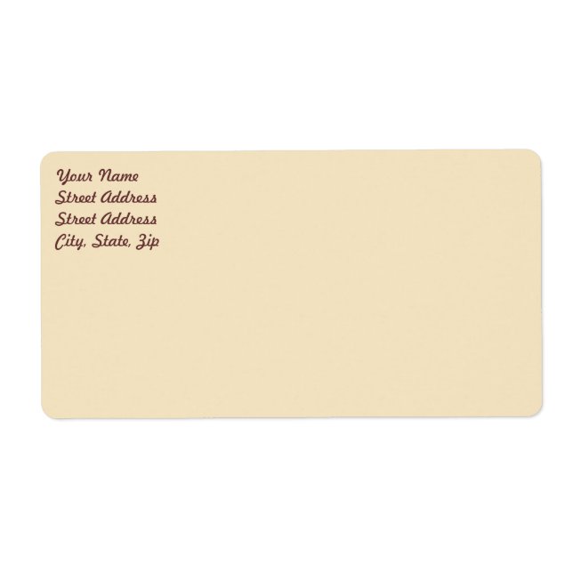 Etiqueta Creme Rótulo de Entrega (Frente)