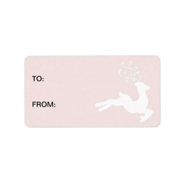 Etiqueta Creme Stone White Reindeer (Frente)