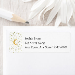 Etiqueta Crescent Moon Starry Night