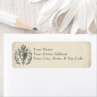 Crest de Fantasia Medieval Preto Casamento