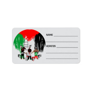 Etiqueta Crianças de Gaza pintando a bandeira da Palestina