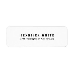 Etiqueta Criativo minimalista branco preto simples