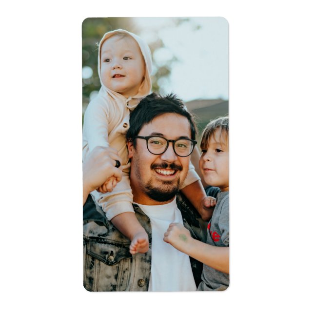 Etiqueta Crie Sua Própria Foto Personalizada (Frente)