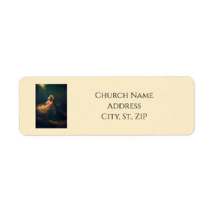 Etiqueta Cristo no Getsêmani Nome Personalizado da Igreja
