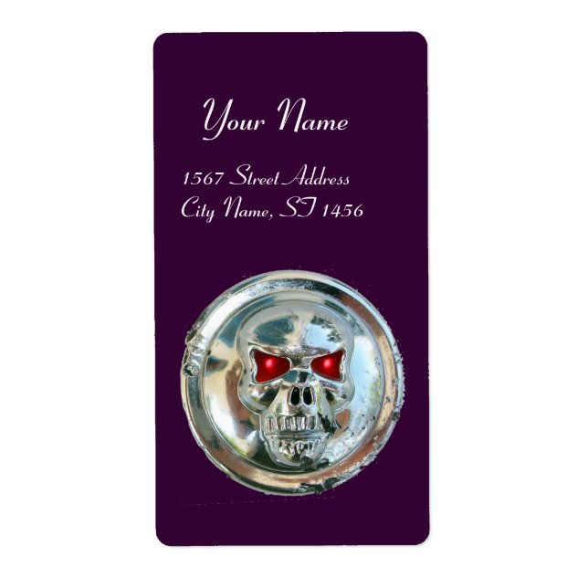Etiqueta CROME SKULL Red (Frente)