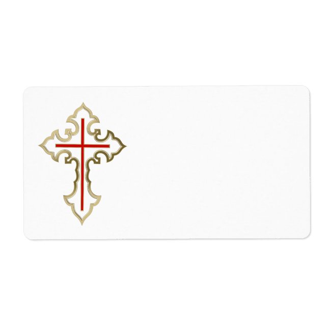 Etiqueta Cruz cristã (Frente)