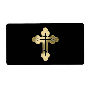 Etiqueta Cruz ortodoxa cristã