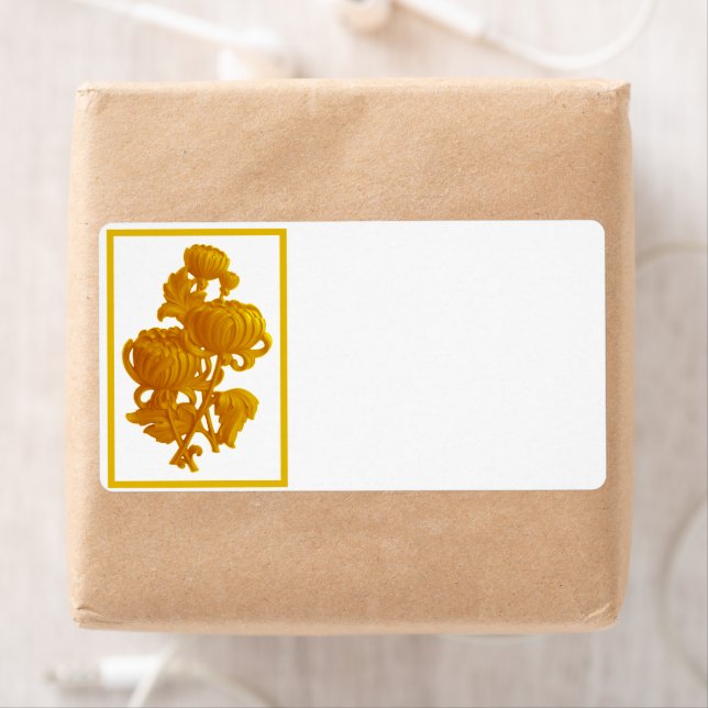 Etiqueta Crysanthemum Amarelo (Insitu)