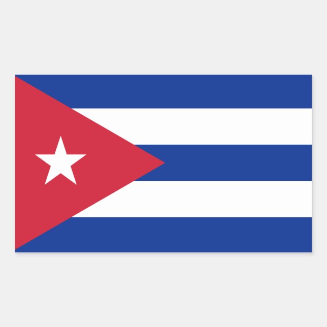 Etiqueta cubana da bandeira (Frente)