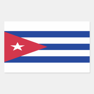 Etiqueta cubana da bandeira