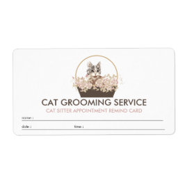 Etiqueta Cuidador de gatos agendado Boho