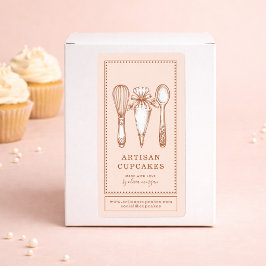 Etiqueta Cupcake Bakery Baking Utensils Product Labels
