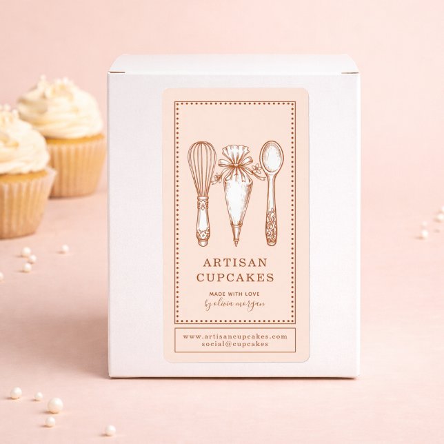 Etiqueta Cupcake Bakery Baking Utensils Product Labels (Criador carregado)