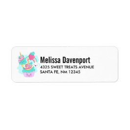 Etiqueta Cupcake bonito e Sorvete feliz