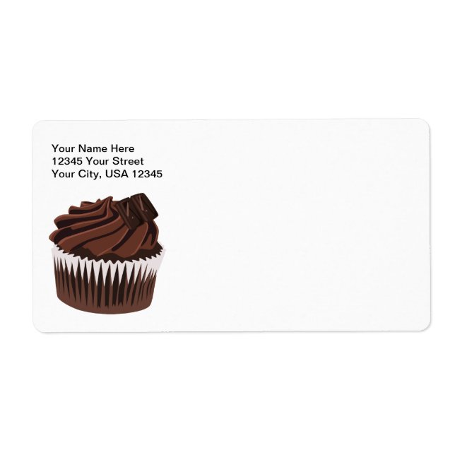 Etiqueta Cupcake de chocolate (Frente)