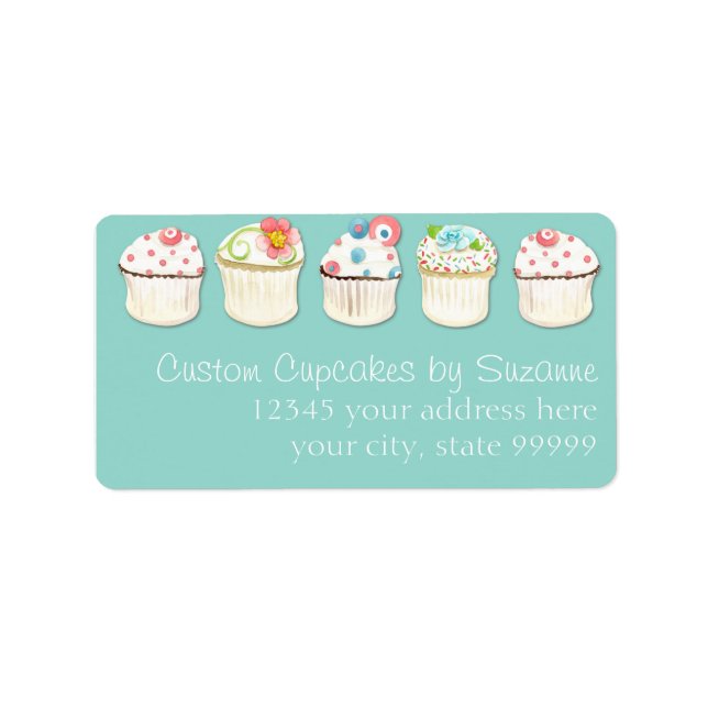 Etiqueta Cupcake Dessert Baking - Identidade Comercial (Frente)