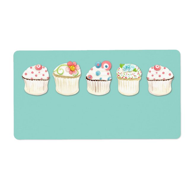 Etiqueta Cupcake Dessert Baking - Identidade Comercial (Frente)