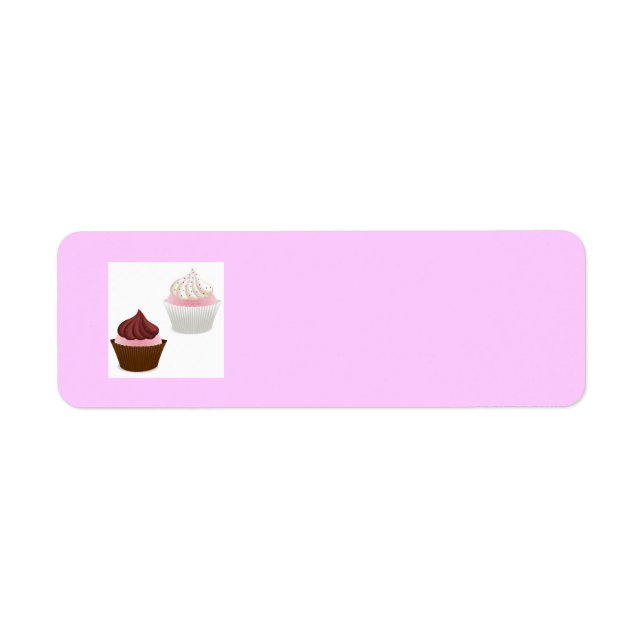 Etiqueta Cupcakes DE CHOCOLATE DE VANILA DE TINTA ESPUMA B (Frente)