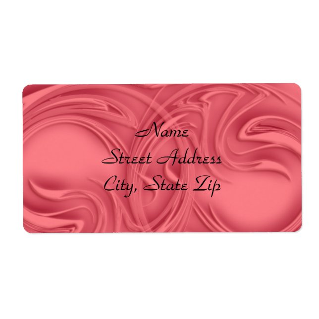 Etiqueta Curvas Sobre Vermelho (Frente)