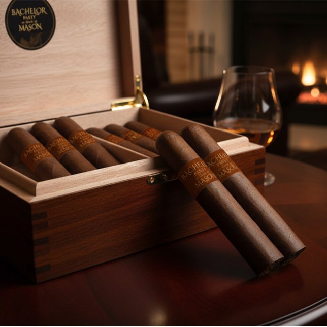 Etiqueta Custom Bachelor Party Cigar Wrap (Criador carregado)