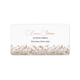 Etiqueta Custom Boho Wildflower Return Address Labels