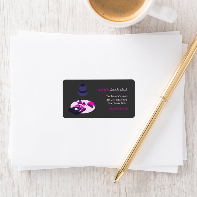 Etiqueta Custom Book Club Address Labels (Insitu)