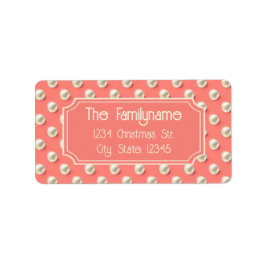 Etiqueta Custom Coral and Pearl Return Address